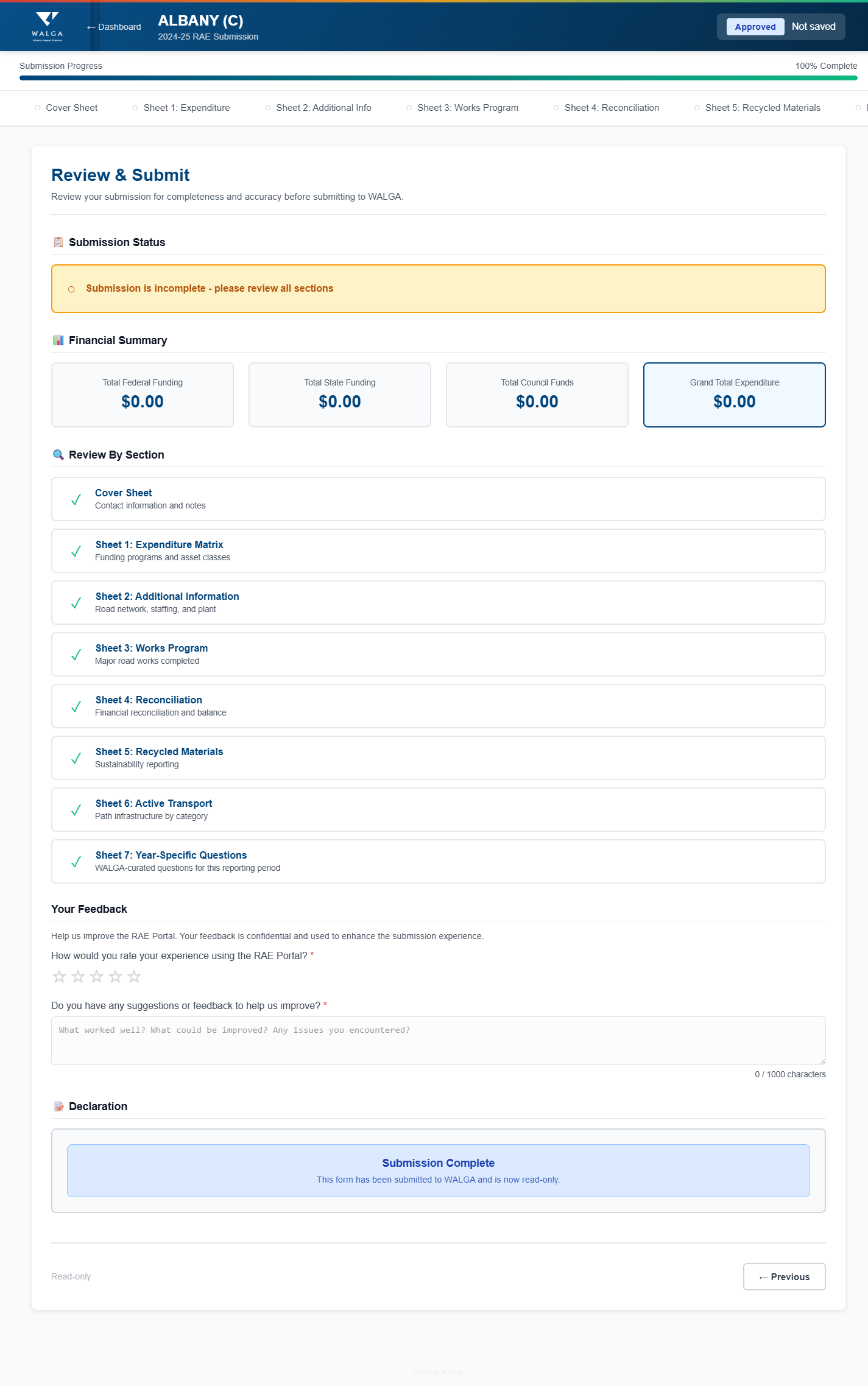 Review & Submit